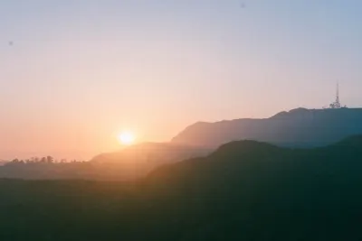 Hollywood Hills silhouetted at sunset, illustrating whether the Warner Bros. Paramount merger went through