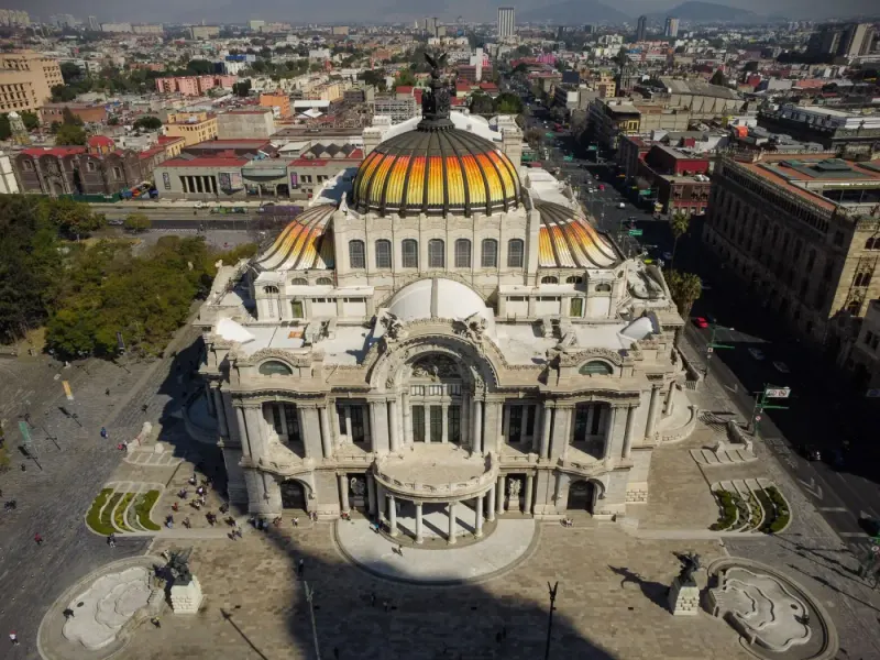 Aerial view of the Palacio de Bellas Artes, Mexico City: lawyers and advisers in Mexico