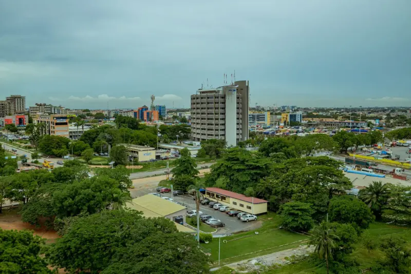 Aerial view of the Tema cityscape and greenery, Ghana: lawyers and advisers in Ghana
