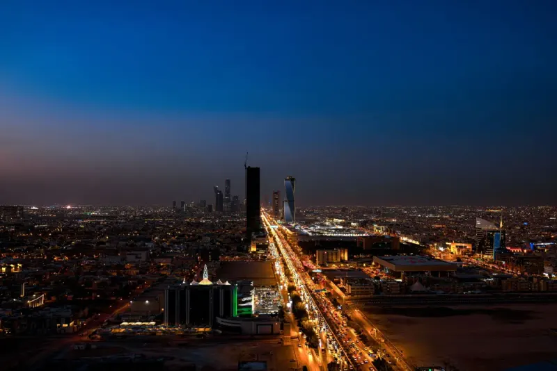 Riyadh city skyline at twilight from above, Saudi Arabia: lawyers and advisers in Saudi Arabia