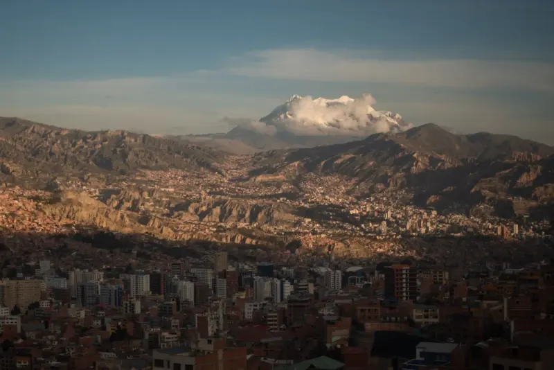 La Paz cityscape with snow-capped Illimani behind, Bolivia: lawyers and advisers in Bolivia