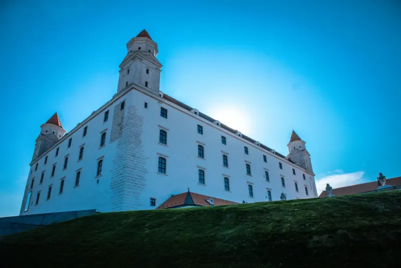 Bratislava Castle against a bright blue sky, Slovakia: lawyers and advisers in Slovakia