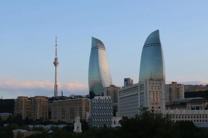 Baku skyline with the Flame Towers and TV Tower, Azerbaijan: lawyers and advisers in Azerbaijan