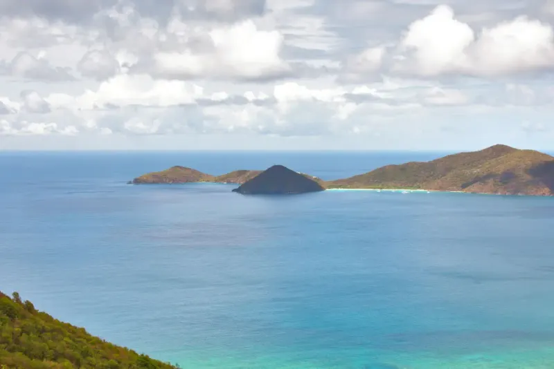 Turquoise sea and nearby islands seen from Tortola, British Virgin Islands: lawyers and advisers in the British Virgin Islands