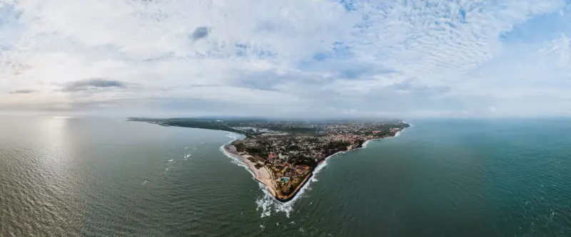 Aerial view of Banjul on its peninsula at the mouth of the Gambia River, The Gambia: lawyers and advisers in the Gambia