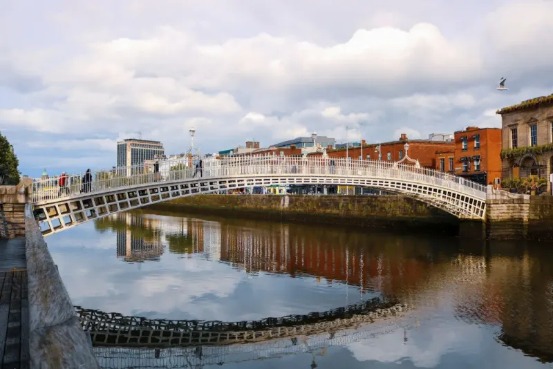 Ha'penny Bridge over the River Liffey, Dublin, Ireland: lawyers and advisers in Ireland