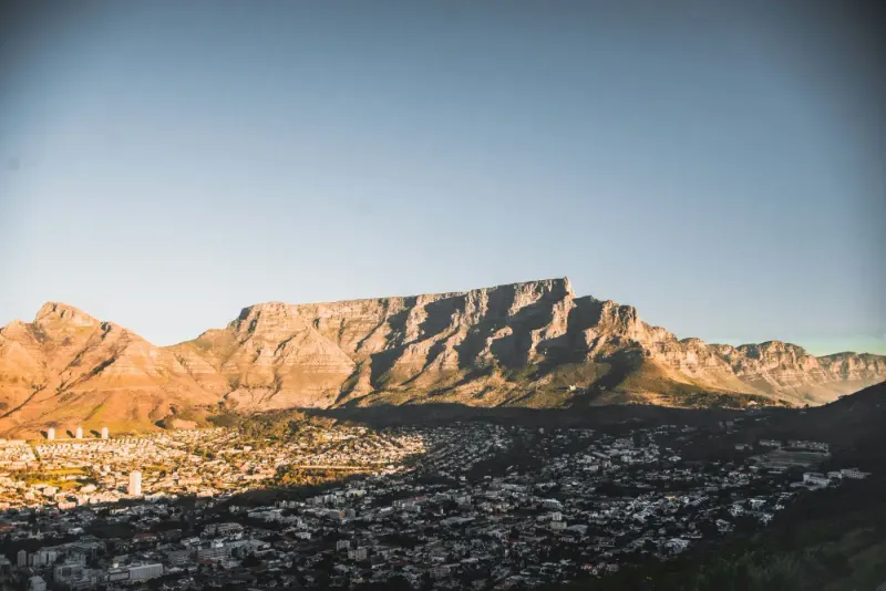 Table Mountain above Cape Town at sunset, South Africa: lawyers and advisers in South Africa