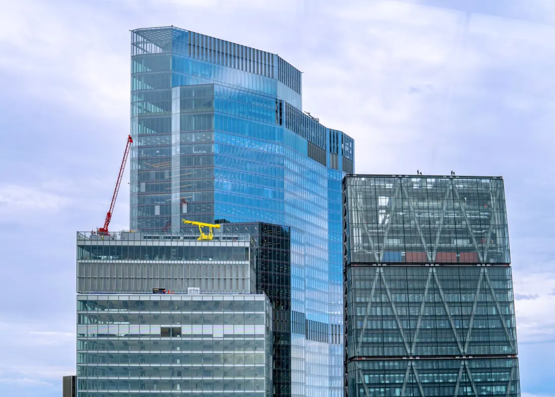 Glass office towers in the City of London, the kind of commercial property a foreign company must register on the Register of Overseas Entities to buy