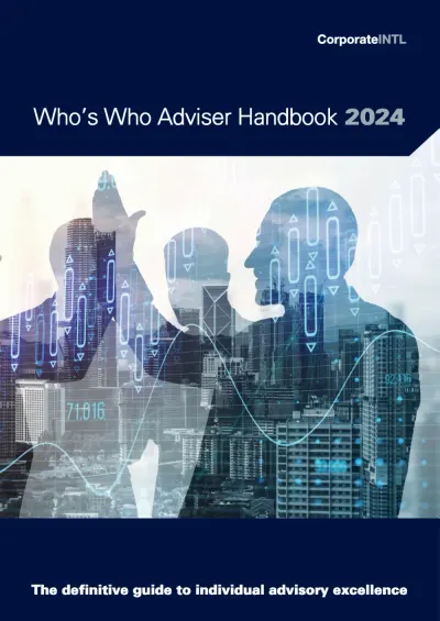 Cover of the Corporate INTL Who's Who Adviser Handbook 2024