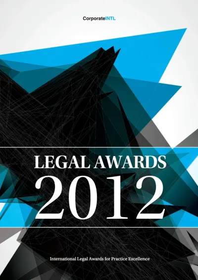 Cover of the 2012 Legal Awards Publication