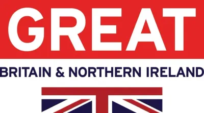 GREAT Britain and Northern Ireland campaign logo with a Union Jack flag graphic, for the Designing Our Future campaign